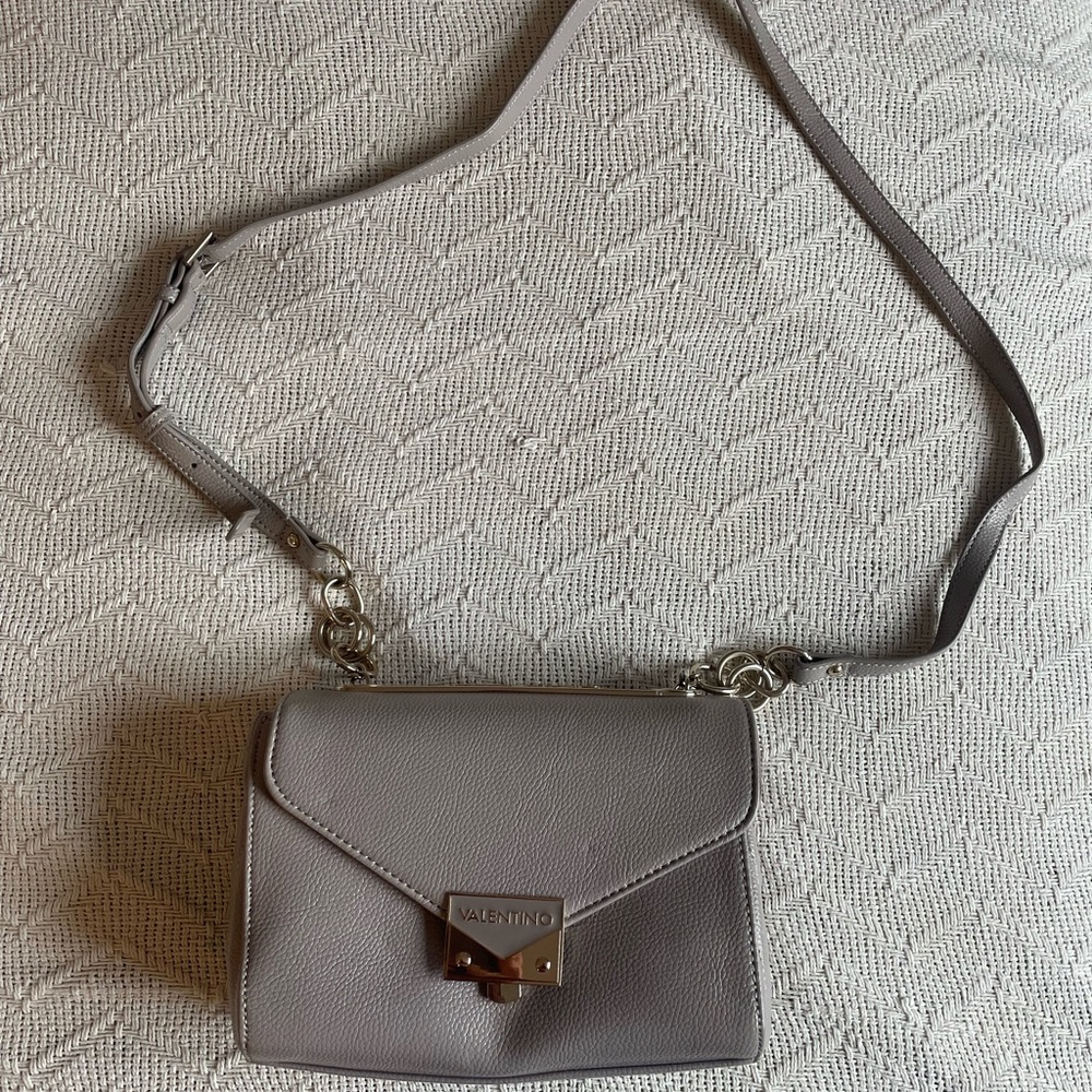 Valentino By Mario Valentino Gray Crossbody Bag